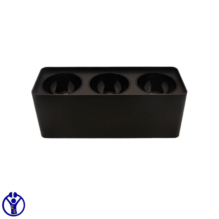 چراغ سیلندری روکار مربع سه قلو 12*3 وات رفلکتوردار یزد نور